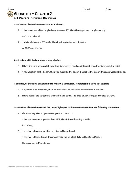 Deductive Reasoning Worksheets With Answers Worksheets For All