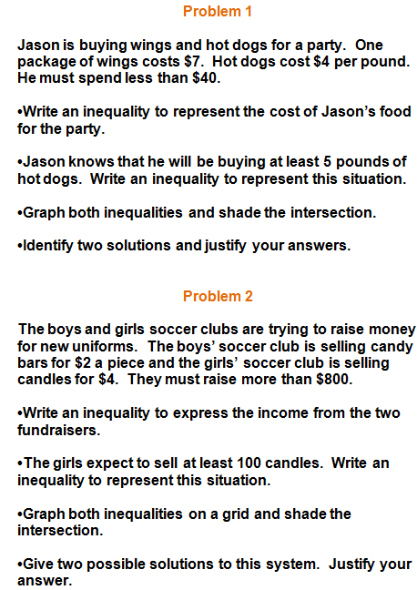 Inequality Word Problems