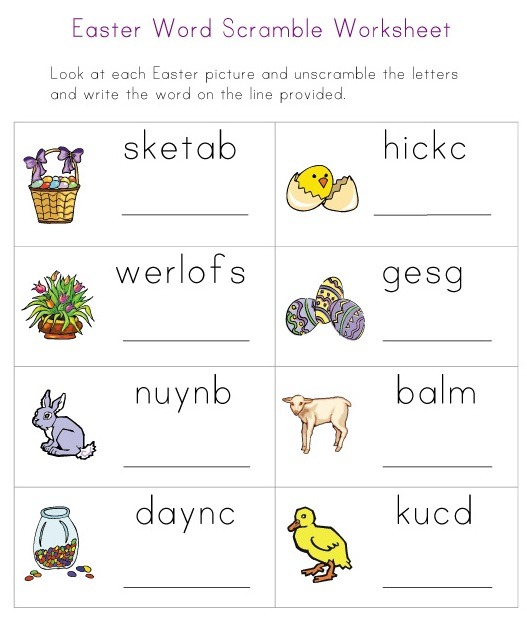Yummy English For Children  Easter Worksheets