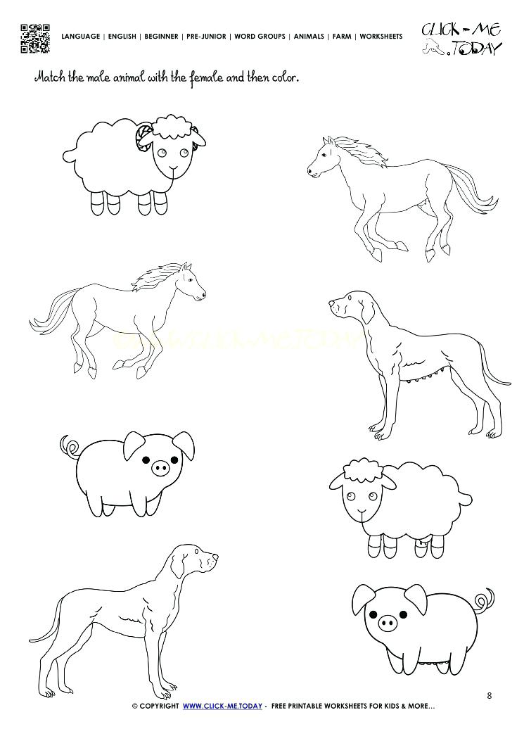 Farm Animal Math Worksheets Kindergarten Farm Animals Worksheet | Free ...