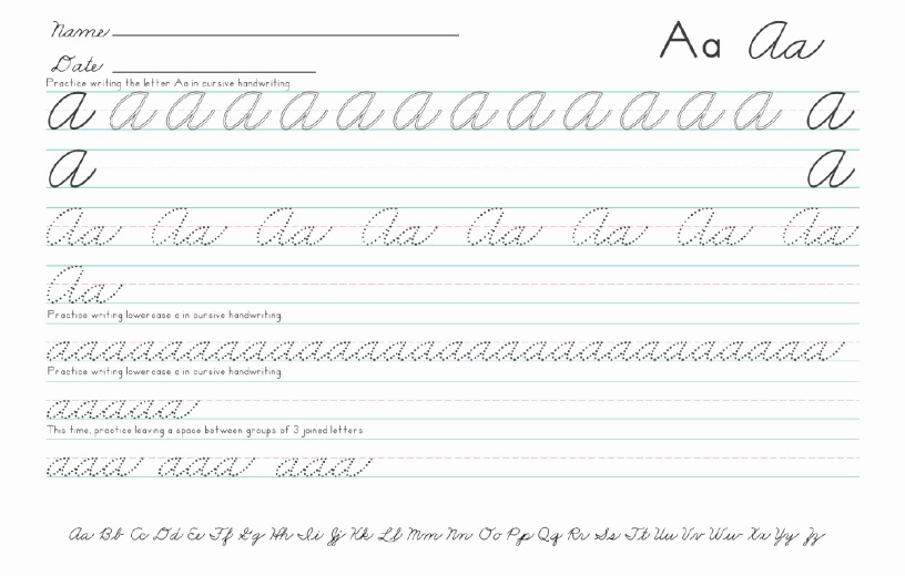 Free Printable Cursive Writing Paper Lovely Collection Of | Free ...