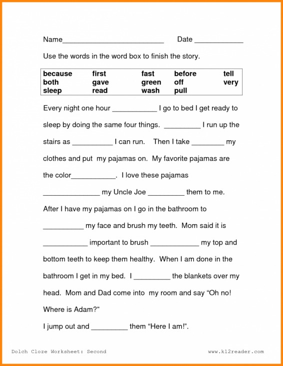 Best Free Printable Second Grade Reading Comprehension Worksheets