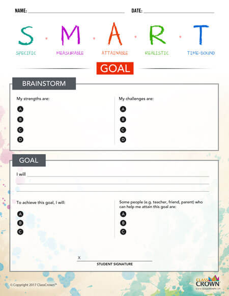 Smart Goal Worksheet