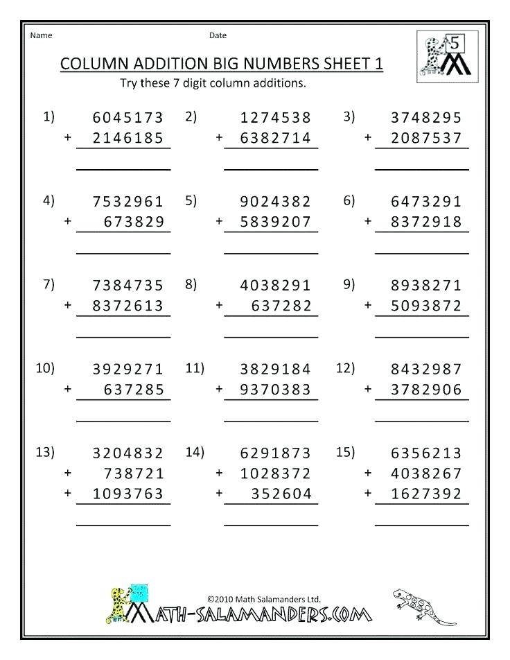 Collection Of Grade Math Worksheets Printable Download Them Free