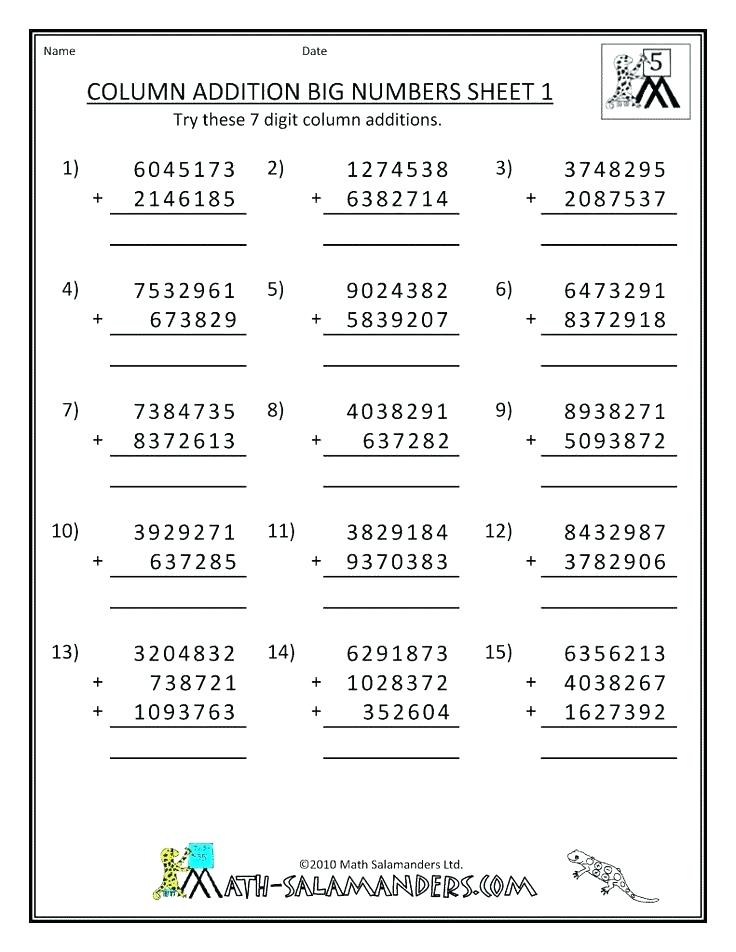 Math Worksheets For 5th Grade With Answer Key
