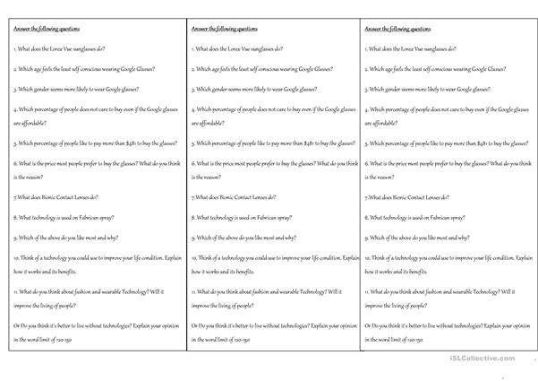 Graphic Stimulus Worksheet