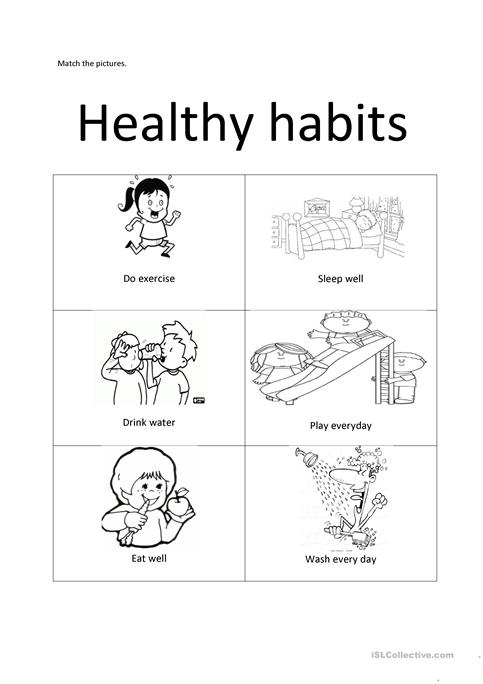 Healthy Habits Worksheet