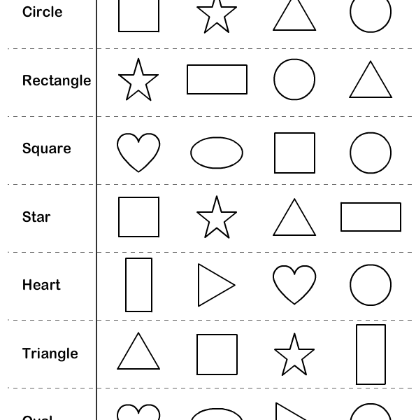 Hexagon Worksheet For Kindergarten Colors And Shapes Worksheet 4