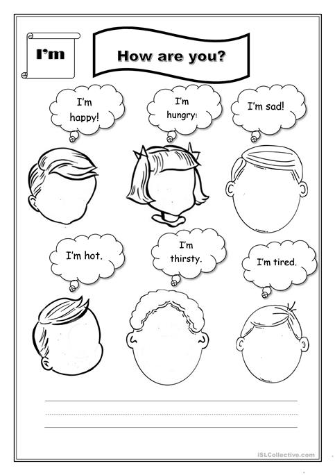 How Are You Feeling Worksheet