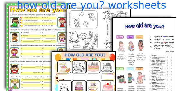 How Old Are You  Worksheets