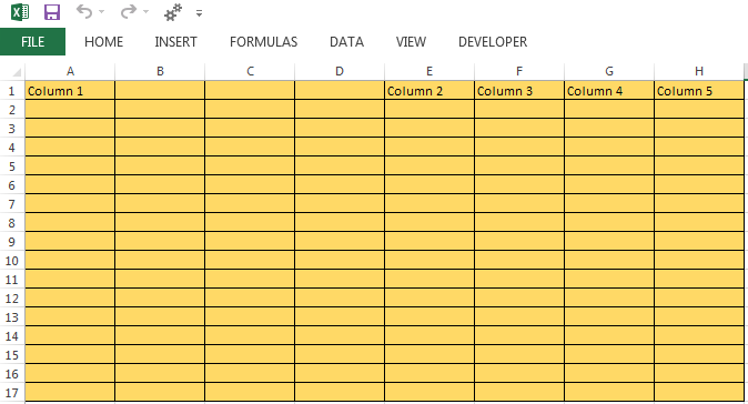 Inserting Columns In Excel Worksheet Using Vba