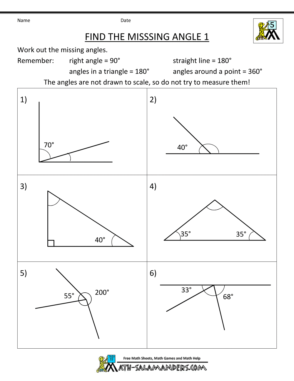 Math Worksheets Grade 7 Geometry  574590