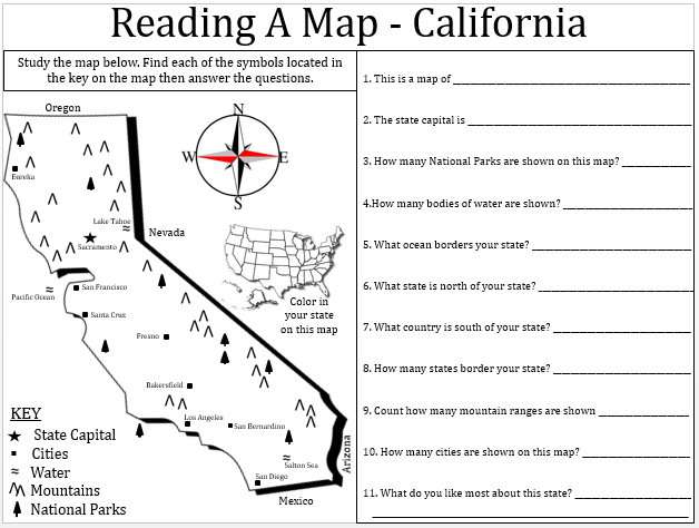 Middle School Map Skills Worksheets Worksheets For All