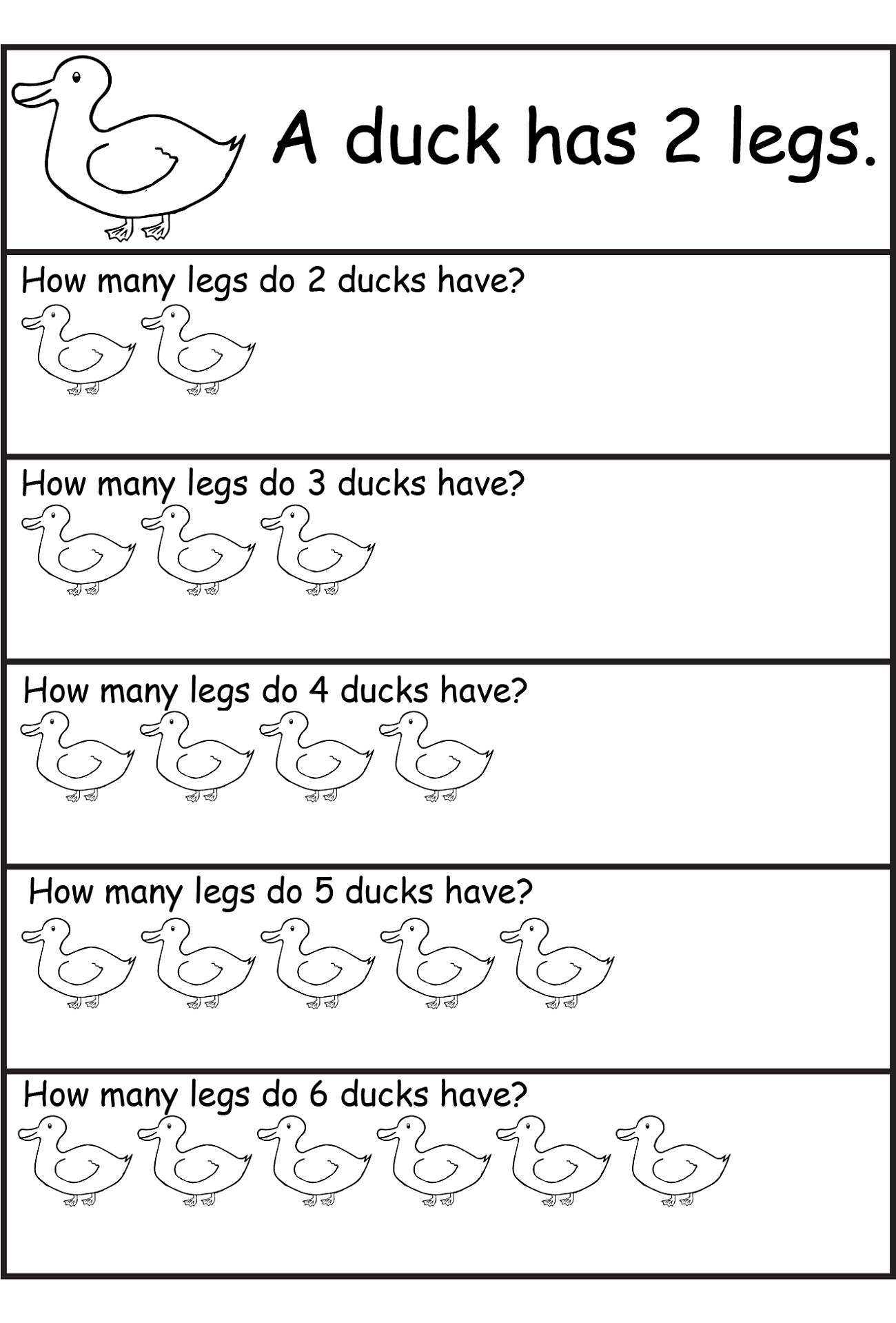 Multiplication Worksheets For Kindergarten With Pictures  12793