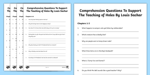 Holes Comprehension Questions