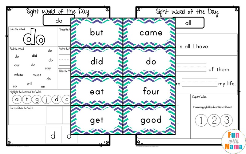 Dolch Primer Sight Words Worksheets