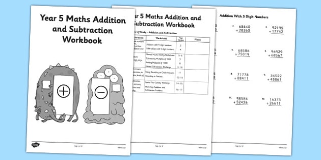 Year 5 Maths Addition And Subtraction Workbook
