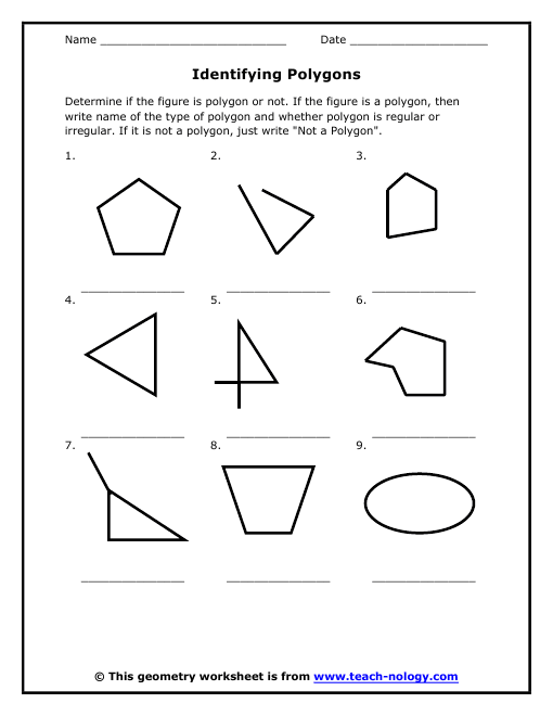 Types Of Polygons Worksheets Worksheets For All | Free Worksheets Samples