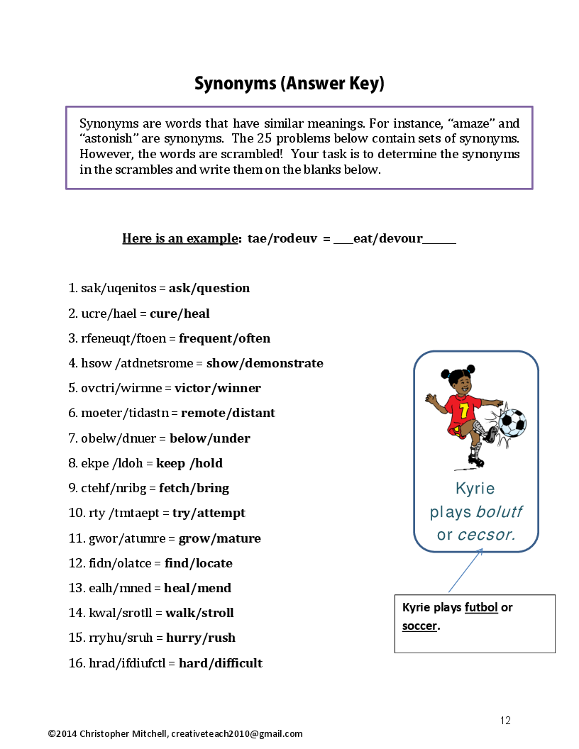 5th Grade Language Worksheets