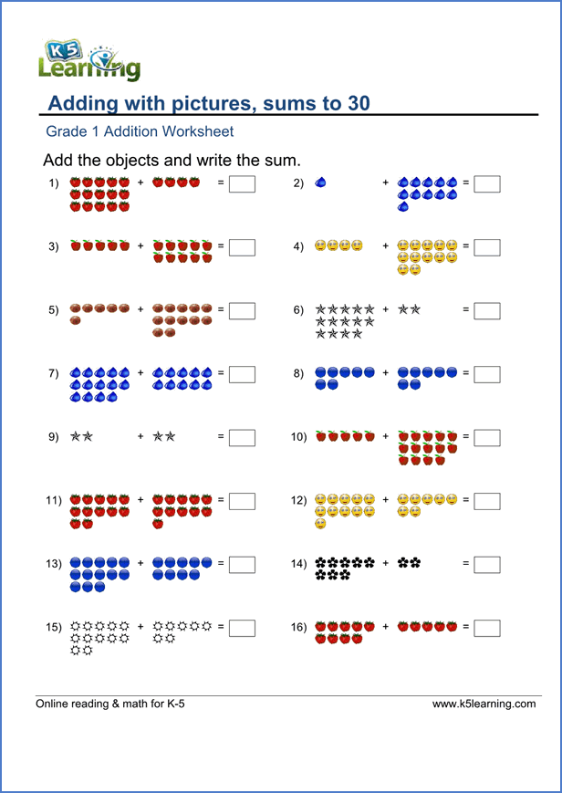 Year 1 Maths Worksheet â Waar Math Worksheet