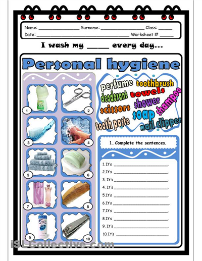 Free Printable Worksheets On Personal Hygiene
