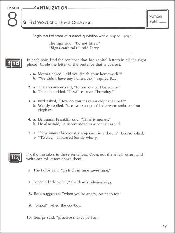 Practicing Capitalization & Punctuation Grade 5 (044812) Details