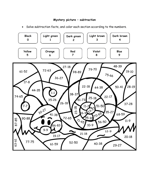 Super Teacher Worksheets Math Puzzle Picture