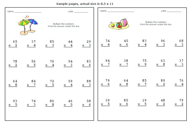 2 Digit Multiplication Worksheets Grade 4 â Idea Worksheets