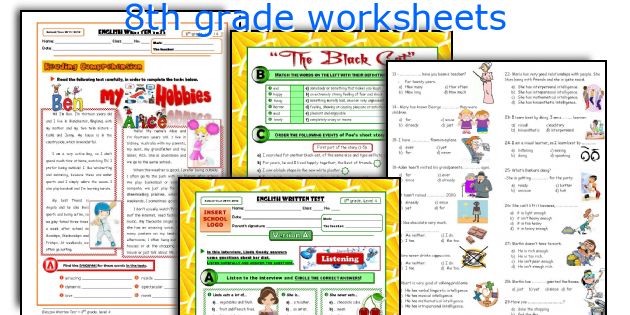 8th Grade Worksheets