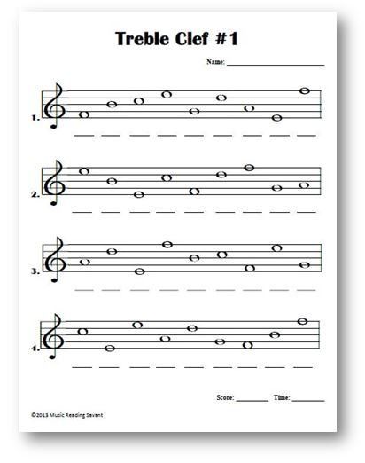 Intro To Treble Spaces Note Names Kids Worksheet