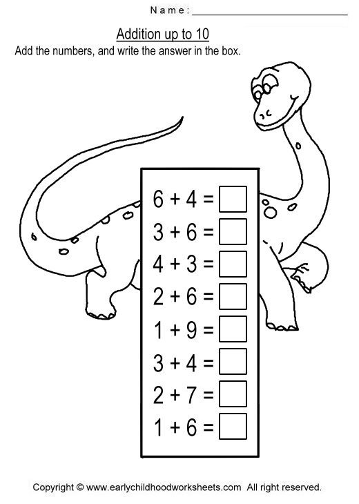 Addition Facts To 10 Worksheets Worksheets For All Free Worksheets Samples Addition Facts To 10 Worksheets Worksheets For All Free Worksheets Samples