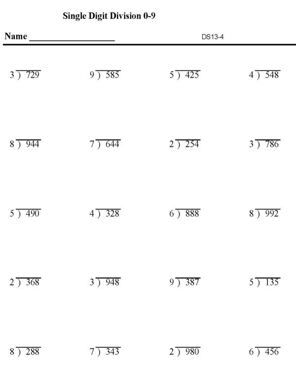 Bluebonkers   Division Worksheets