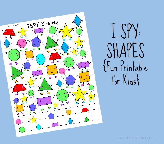 Shapes I Spy {free Printable}