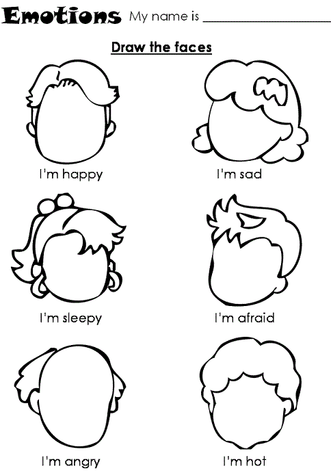 Kindergarten Feelings Worksheets Worksheets For All
