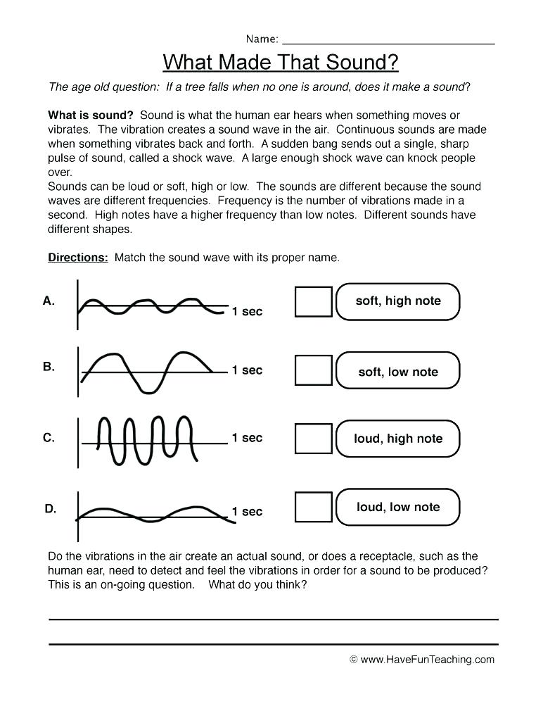 Light And Sound Worksheets Grade 1 Science Worksheet 2 10a Heat