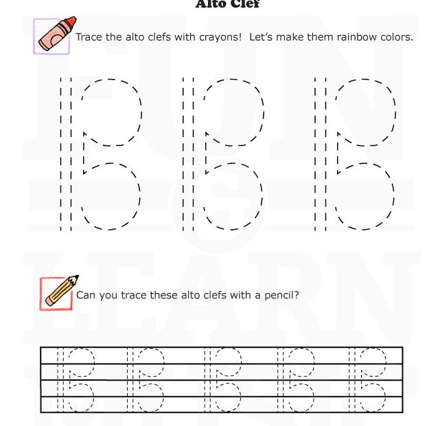 Fun And Learn Music Â» Music Worksheets â Alto Clef