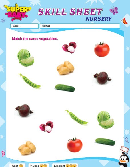 Worksheets Of Nursery Class