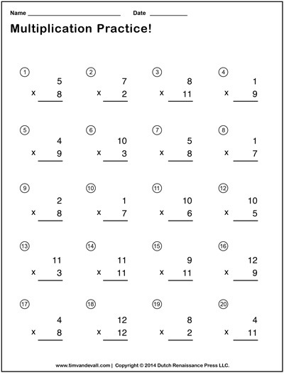 Simple Multiplication Worksheets For Kids Mreichert Kids