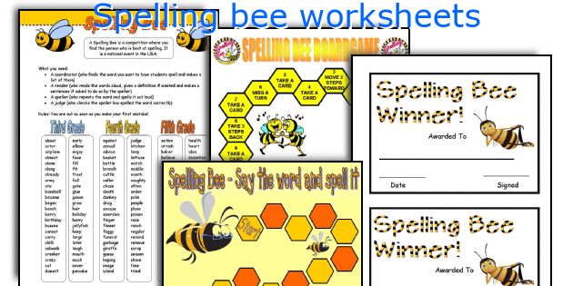 Spelling Bee Worksheets