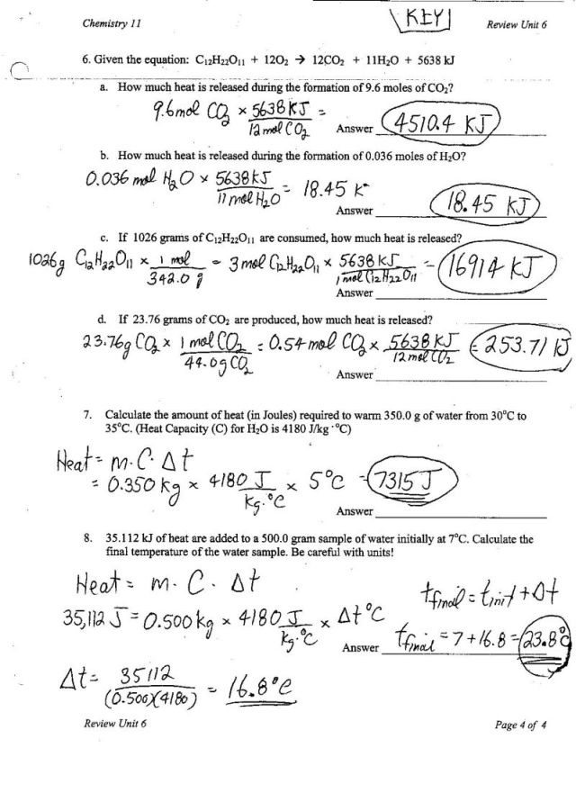 Printables Of Worksheet Mole Mole Problems 8 6 Key