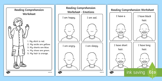 Simple Comprehension Worksheets Simple Comprehension Worksheets