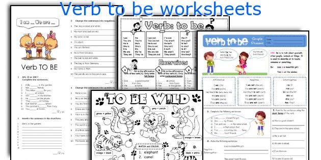 Verb To Be Worksheets