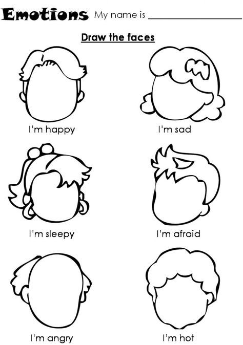 Emotions Worksheet For Children  Draw The Faces!