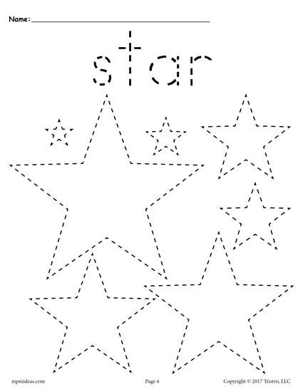 12 Shapes Tracing Worksheets