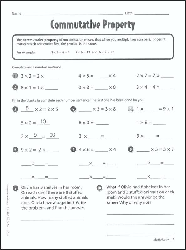 Associative Property Of Multiplication Worksheets Grade 4