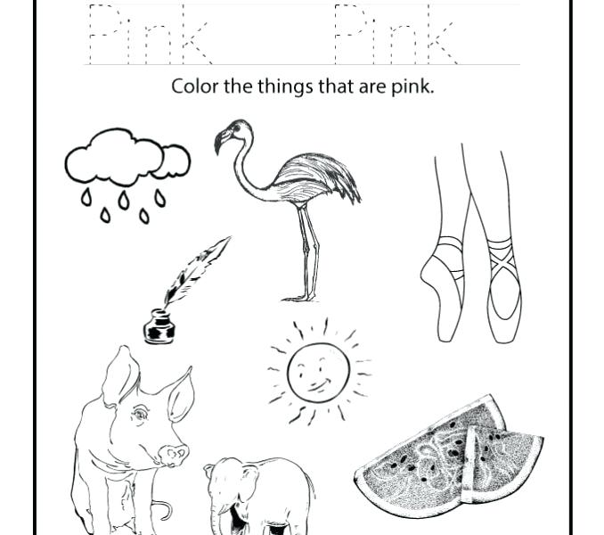 Coloring Worksheets For Nursery School Color Pink Worksheet Pages Free Worksheets Samples