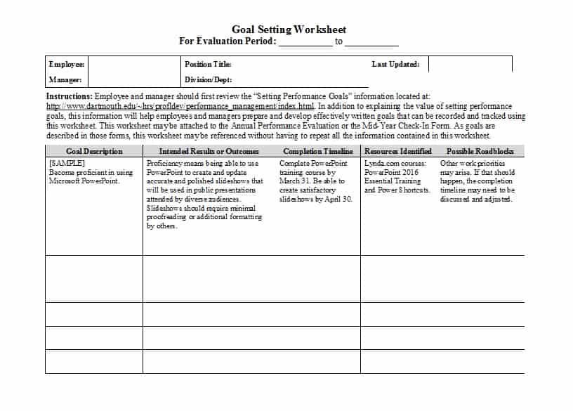41 S M A R T Goal Setting Templates & Worksheets