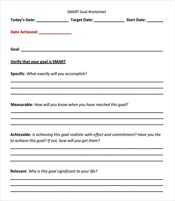 Employee Goal Setting Template Employee Goals Template