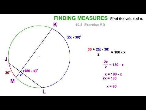 Angle Relationships With Circles   10 5