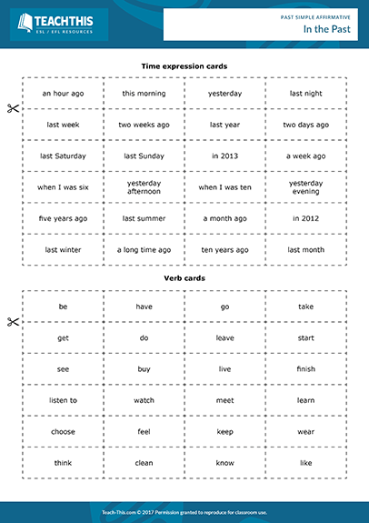 Past Simple Affirmative Negative Games Activities Esl Worksheets